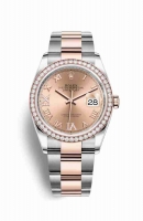 Copie Montre Rolex Datejust 36 Everose Roles ou Oystersteel 18 ct Everose or 126281RBR Rose set diamants Cadran m126281rbr-0016