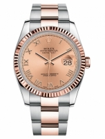 Réplique Rolex Datejust 36mm en acier et or rose cadran champagne 116231 CHRO