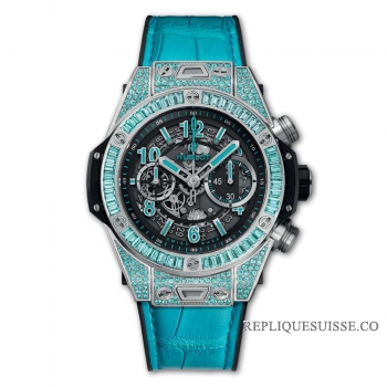 Réplique Hublot Big Bang Unico Paraiba Or Blanc