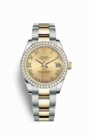 Copie Montre Rolex Datejust 31 Jaune Rolesor Oystersteel or jaune 18 ct 178383 Champagne-couleur Cadran m178383-0023