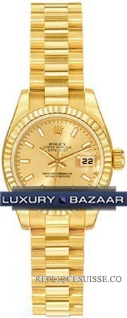 Rolex Datejust President (YG/Champagne/YG-President) Montre Réplique