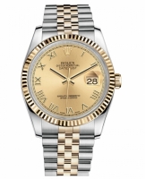 Réplique Rolex Datejust 36mm acier et Jaune or Champagne Dial 116233 CHRJ