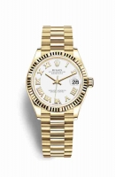 Copie Montre Rolex Datejust 31 Or jaune 18 ct 278278 Cadran Blanc m278278-0020