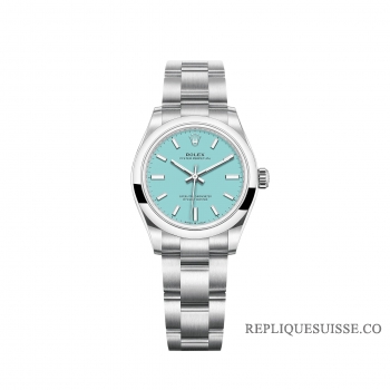 Rolex Oyster Perpetual 31 cadran bleu turquoise