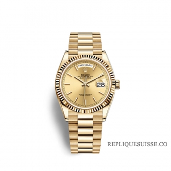 Rolex Day-Date 36 Or jaune 18 ct M128238-0045 Cadran couleur champagne