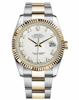 Réplique Rolex Datejust 36mm acier et Jaune or blanc Dial 116233 WRO