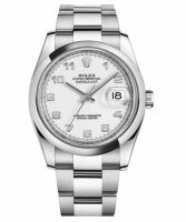 Réplique Rolex Datejust en acier de 36mm d?me lunette cadran blanc 116200 WAO