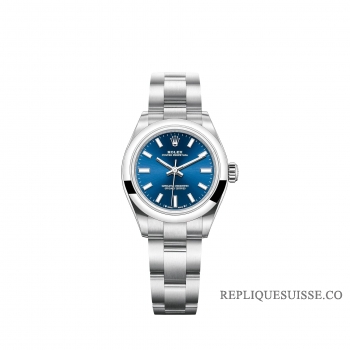 Rolex Oyster Perpetual 28 cadran bleu vif