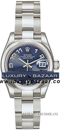 Rolex Datejust 179160 (bleu Circle Dial, Arabic Numeral Markers) Montre Réplique