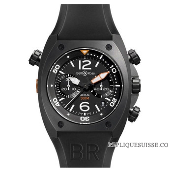 Bell & Ross BR02-94 Carbon Automatique-Chronographe Montre Réplique