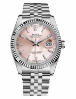 Réplique Rolex Datejust en acier de 36mm cadran rose Bracelet Jubile 116234 PIJ