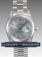 Rolex Rolex Datejust (PlatinumTeal-Diamants/Platinum) 179296G Montre Réplique