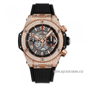 Réplique Hublot Big Bang Unico King Gold Pave 42mm