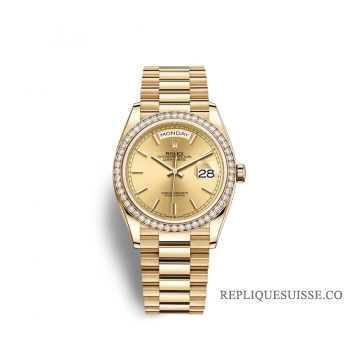 Rolex Day-Date 36 Or jaune 18 ct M128348RBR-0026 Cadran couleur champagne