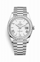 Copie Montre Rolex Day-Date 40 Platinum 228396TBR cadran blanc m228396tbr-0018