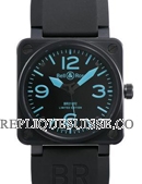 Bell & Ross BR01-92 Carbon bleu Automatique Hommes Montre Réplique