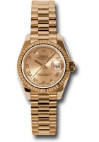 Rolex Datejust Lady Or 26mm Fluted President 179175 chrp Montre Réplique