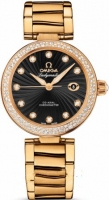 Omega De Ville Ladymatic Dames noir Dial Diamant Or 425.65.34 Montre Réplique