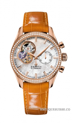 Zenith El Primero Chronomaster Open Dames diamant en nacre 22.2150.4062 / 81.C753 Montres Copie