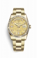 Copie Montre Rolex Day-Date 36 Or jaune 18 ct 118238 Diamant couleur nacre Jubile design serti de diamants Cadran m118238-0311