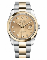 Réplique Rolex Datejust 36mm acier et Or jaune Dial Champagne 116203 CHDO