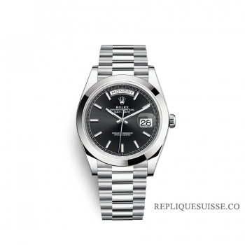 Rolex Day-Date 40 Platinum M228206-0031 cadran noir