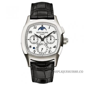 Patek Philippe Chronographe ?Calendrier des secondes divisees? 5951P argent 5951P-012 Montres Copie