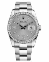 Réplique Rolex Datejust 36mm Stainless Steel Silver cadran d'onde 116244 SWDAO