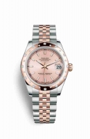 Copie Montre Rolex Datejust 31 Everose Rolesou Oystersteel 18 ct Everose or 178341 Rose cadran m178341-0023