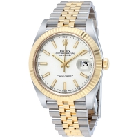 Réplique Rolex Datejust 41 126333 acier de cadran blanc et jubileo de Or jaune de 18 K