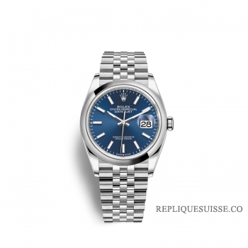 Rolex Datejust 36 Oystersteel M126200-0005 cadran bleu