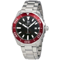 Copie Montre Tag Heuer Aquaracer noir cadran en acier inoxydable hommes WAY101B.BA0746