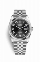 Copie Montre Rolex Datejust 36 Oystersteel 116200 cadran noir m116200-0093