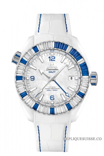 OMEGA Seamaster Ceramique blanche 24 heures GMT 215.98.46.22.05.001