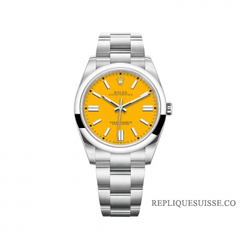 Rolex Oyster Perpetual 41 Cadran Jaune Bracelet Oyster