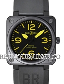 Bell & Ross BR01-92 Carbon Yellow Automatique Hommes Montre Réplique