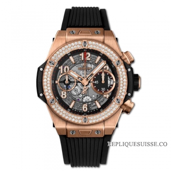 Réplique Hublot Big Bang Unico King Gold Diamants 42mm