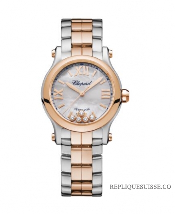 Réplique Chopard Happy Sport Or Rose 18K & Acier Inoxydable & Diamants 278573-6019