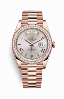 Copie Montre Rolex Day-Date 40 Or Everose 18 ct 228345RBR Cadran Sundust m228345rbr-0008