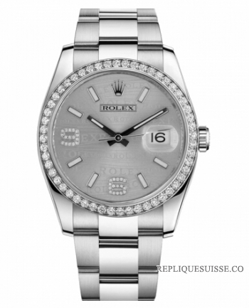 Réplique Rolex Datejust 36mm Stainless Steel Silver cadran d\'onde 116244 SWDAO