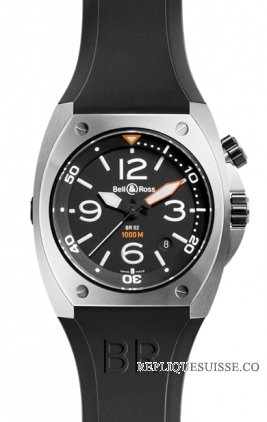 Bell & Ross BR 02-92 acier Automatique Hommes Montre Réplique