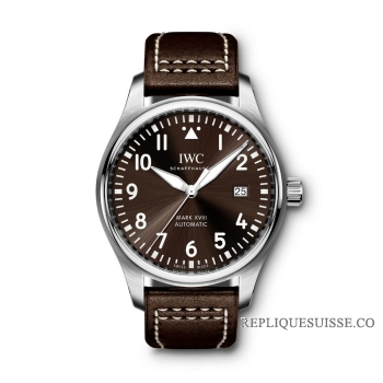 Copie Montre IWC Pilot Mark Edition XVIII Automatique Cadran Marron Homme IW327003