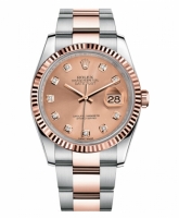 Réplique Rolex Datejust en acier et rose 36mm en or rose cadran champagne 116231 CHDO