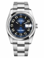 Réplique Rolex Datejust en acier de 36mm d?me lunette cadran bleu 116200 BLBKAO