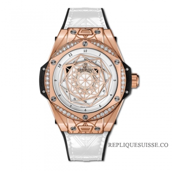 Réplique Hublot Big Bang One Click Sang Bleu King Gold Diamants Blancs