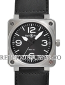 Bell & Ross BR01-92 acier noir Dial Automatique Montre Réplique