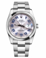 Réplique Rolex Datejust en acier argente 36mm d?me lunette Dial Deco 116200 SDBLAO