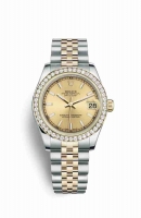 Copie Montre Rolex Datejust 31 Jaune Rolesor Oystersteel or jaune 18 ct 178383 Champagne-couleur Cadran m178383-0027