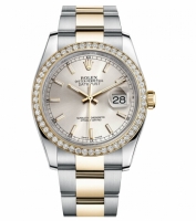 Réplique Rolex Datejust en acier et or jaune d'or cadran argent 116243 SIO