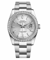 Réplique Rolex Datejust 36mm cadran argente en acier inoxydable 116244 SIO